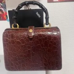 FERRE ハンドバッグ クロコ型押し ベージュ - メルカリ