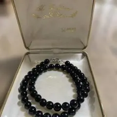 天然石 黒 1連ネックレス