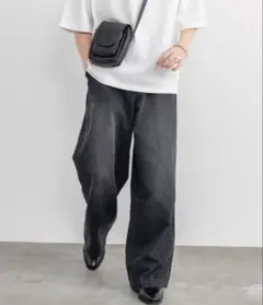 SINSS Wide straight dart denim