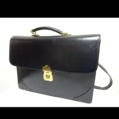 アクアスキュータム 2wayレザーブリーフケース ショルダーストラップ 日本製