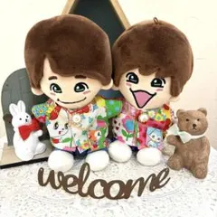 ⭐︎ちびぬい服　レトロなピンクス生地のシャツセット