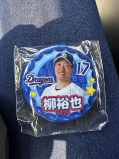 中日ドラゴンズ 柳裕也17 缶バッジ