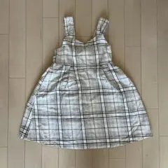 チェック柄 ジャンバースカート