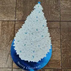 クリスマスツリー型カードとギフトバッグセット