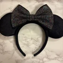 Disney ミニー カチューシャ ブラック ラインストーンのサムネイル
