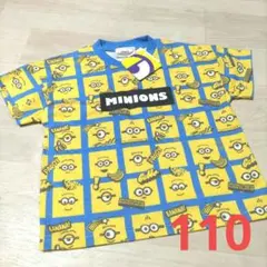 MINION〈ミニオンズ〉　半袖Tシャツ　新品　110サイズ　総柄　イエローのサムネイル