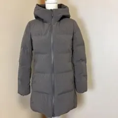 【美品】ユニクロ　シームレスダウンショートコート　S グレー