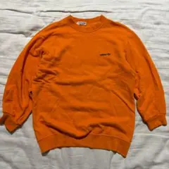 adidas 80s 90s スウェット　7分丈　オレンジ　M