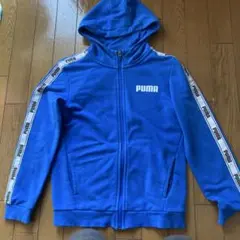PUMA フード付きパーカー 11-12Y 青