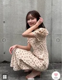 【WEB限定】2025ss snidel ハートプリントワンピース　完売商品