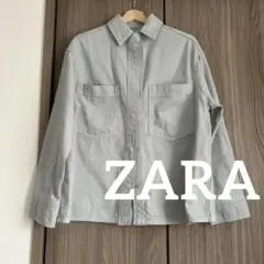 ZARA ライトブルー シャツジャケット XS カラーデニム