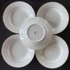 希少未使用美品/ノリタケ/7050/ゴールドライン/プレート/スープ皿/金縁