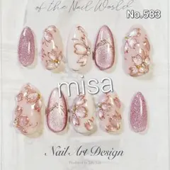 オーダー　ニュアンスネイル　マグネット　桜ネイル　ネイルチップ　カラー変更無料