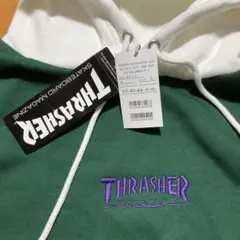 スラッシャー　裏起毛スウェットパーカー　グリーン　Ｌ