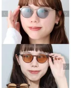 3COINS 2個セット 曇りにくい ボストンプラ偏光機能付調光サングラス