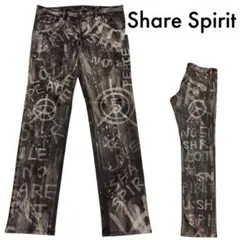 レア 美品 SHARE SPIRIT シェアースピリット 落書きペイント パンツのサムネイル