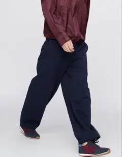 ユニクロC スウェットワイドパンツ　ネイビー