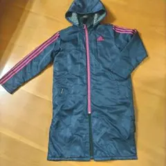 女の子　ベンチコート　160 adidas　裏ボア　ジャンパー　ジャージ