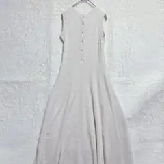 アイボリー ノースリーブ ワンピース　サイズ0 日本製