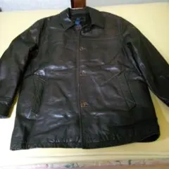 特割極上‼️GAPレザーダークブラウンコートサイズ表記 XL