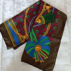 CELINE シルクスカーフ チェーンデザイン