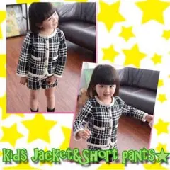 再入荷★限定値下げ★【新品未使用】チェック柄 長袖ジャケット＆ショートパンツ