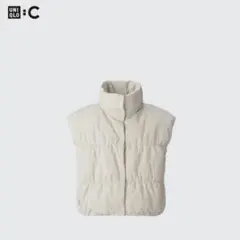 ユニクロCダウンクロップドベスト✳︎新品✳︎ベージュ　Mサイズ UNIQLO 未使用 ユニクロ:C ダウン クロップド ベスト M ベージュ オフホワイト