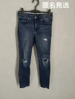 GU ダメージ加工 スキニーデニム