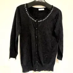 黒　カーディガン　Ｍ　ラメ