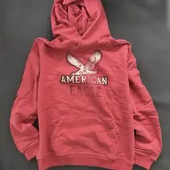美品☆XS アメリカンイーグル　赤　パーカー