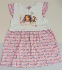 プリンセスソフィア　リボン柄 半袖ワンピース 104cm