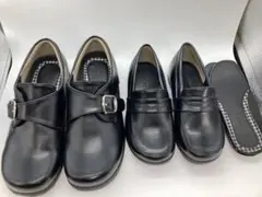 TOPVALU トップバリュ キッズローファー 黒 2足 16cm 20cm