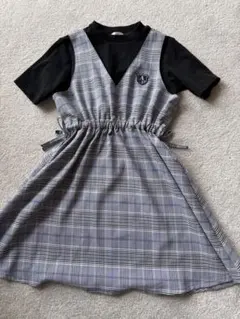 ALGY チェック柄 半袖ワンピース