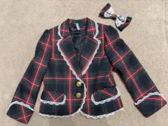 ★Cutie Ribbon★ チェック柄ブレザーとリボンタイセット ⭐︎120㎝⭐︎