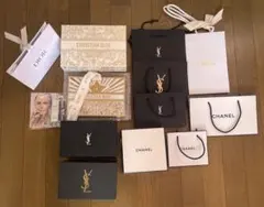 DIOR CHANEL YSL ギフトボックス＆ショッパー