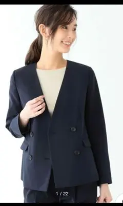 B:MING by BEAMS ノーカラー ダブル ジャケット セットアップ　S