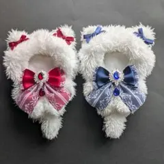 モフ白　ねこ　着ぐるみ　ぬい服　セット 10センチ　12センチ