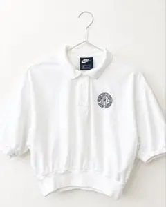 NIKE クロップドポロシャツ ホワイト