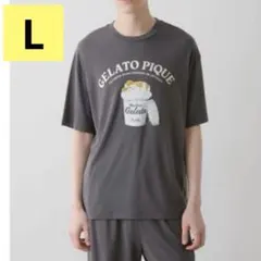 ジェラートピケ　オム　接触冷感　スリーピングドッグ　子犬　Tシャツ　ルームウェア