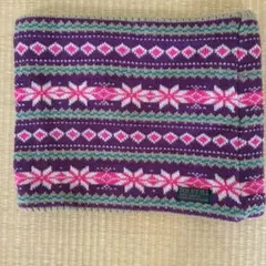 雪の結晶柄 ネックウォーマー フリーサイズ