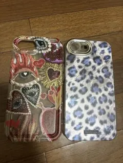 iPhoneケース カラフルデザイン ヒョウ柄 ハート iPhone16e