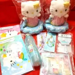 ハローキティ当りくじ ①置き時計③マルチケース④ミラー⑤チャーム