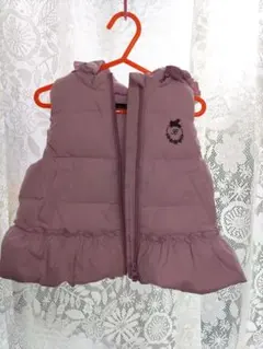BeBe 薄ピンク ダウンベスト 90cm