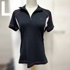 Nike レディース ゴルフシャツ ブラック ワンポイント Lサイズのサムネイル