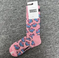 HAPPY SOCKS ピンク キャラクターソックス