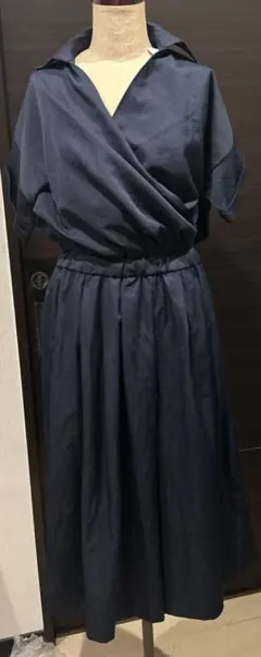 coca ネイビー　綺麗め　つなぎ　オールインワン　F⑦