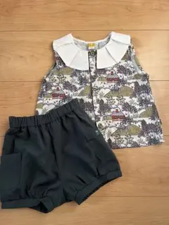 moimoln 風景柄トップスとショートパンツセット 80センチ