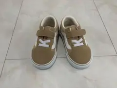 新品未使用 子供用 13cm Vans ベージュ ベルクロ スニーカー