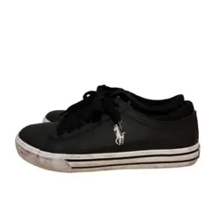 POLORALPH LAURENポロラルフローレンスニーカーブラックポニー刺繍