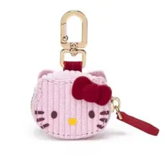✨新商品✨ハローキティ コーデュロイ ピンクキーホルダー キーバッグペンダント